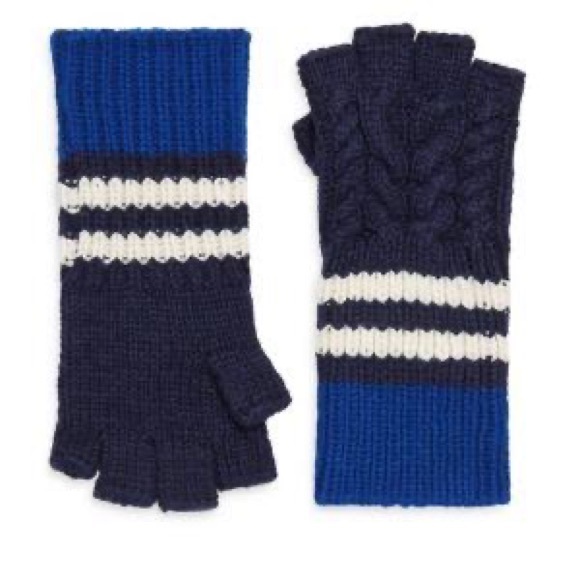 Burberry London Chunky Cable+Stripe Glove BNWT - Picture 1 of 4